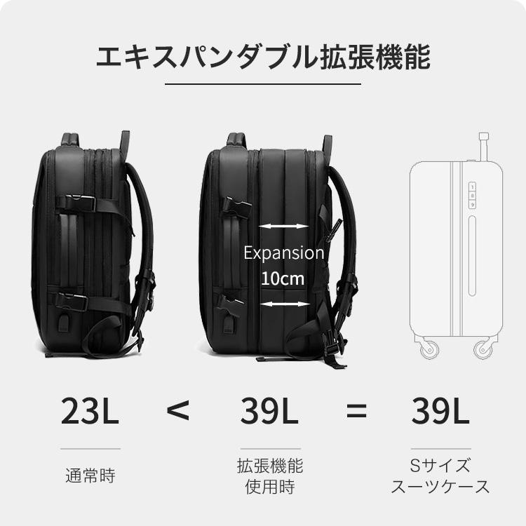 デイバッグ リュック トラベル リュックサック トラベル バック ビジネスリュック 拡張 大容量 メンズ スタイリッシュ 防水 ビジネスバック 撥水加工 |  | 03