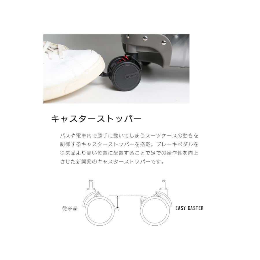 【六角軸】Proevo EASY CASTER 交換用タイヤ 4個セット 50mm 55mm プロエボ 交換用 静音キャスター サスペンション スーツケース キャリーケース | PROEVO | 11
