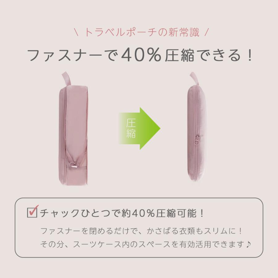 6点セット 圧縮 トラベル ポーチ 衣類スペース 旅行 収納ポーチ トラベルポーチ 撥水 圧縮袋 軽量 出張 旅行 ファスナー シンプル おしゃれ パッキング 整理 |  | 06