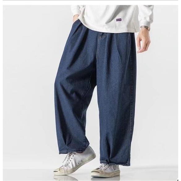 極太 デニムパンツ メンズ ジーンズ ヒップホップ ワイド バギーパンツ