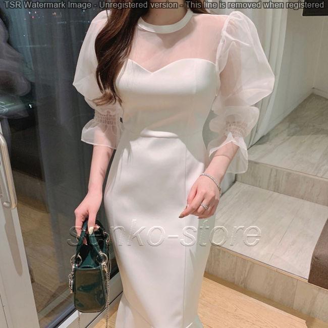 パーティードレス レディース ブラック ホワイト シースルー タイト ワンピ ワンピース 結婚式 パーティ 成人式 お呼ばれ 花嫁 二次会 フォーマル |  | 11