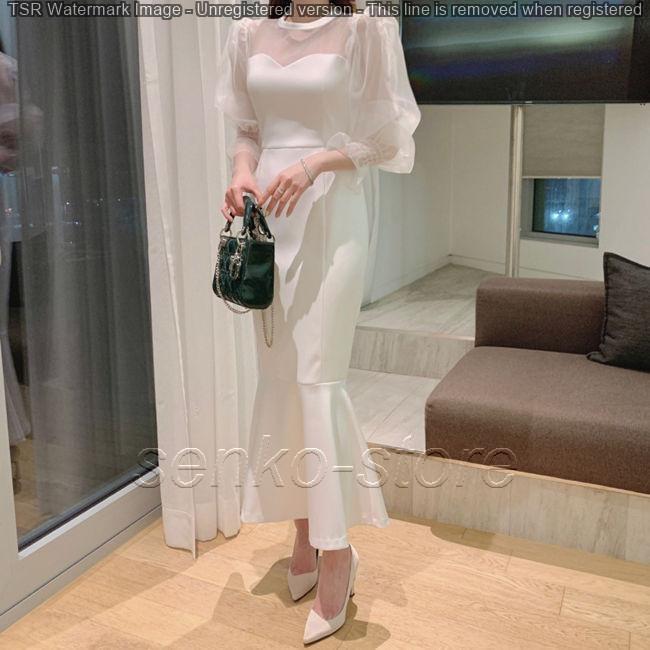 パーティードレス レディース ブラック ホワイト シースルー タイト ワンピ ワンピース 結婚式 パーティ 成人式 お呼ばれ 花嫁 二次会 フォーマル |  | 12