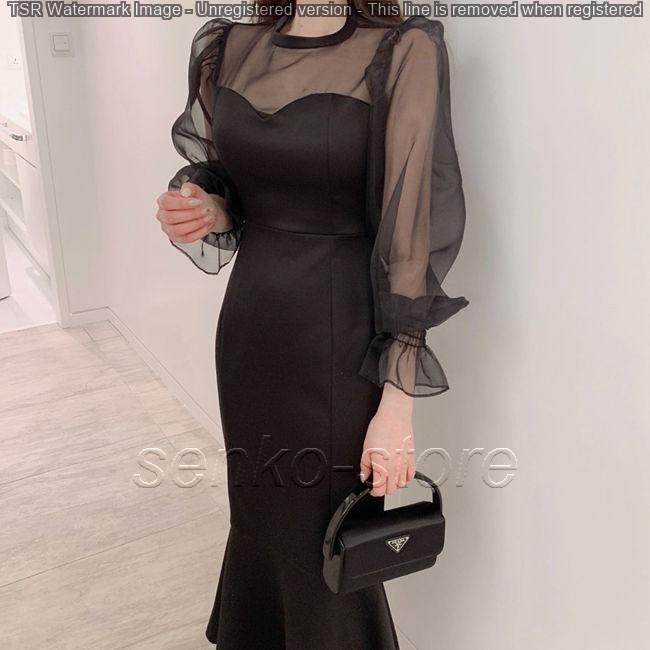 パーティードレス レディース ブラック ホワイト シースルー タイト ワンピ ワンピース 結婚式 パーティ 成人式 お呼ばれ 花嫁 二次会 フォーマル |  | 03