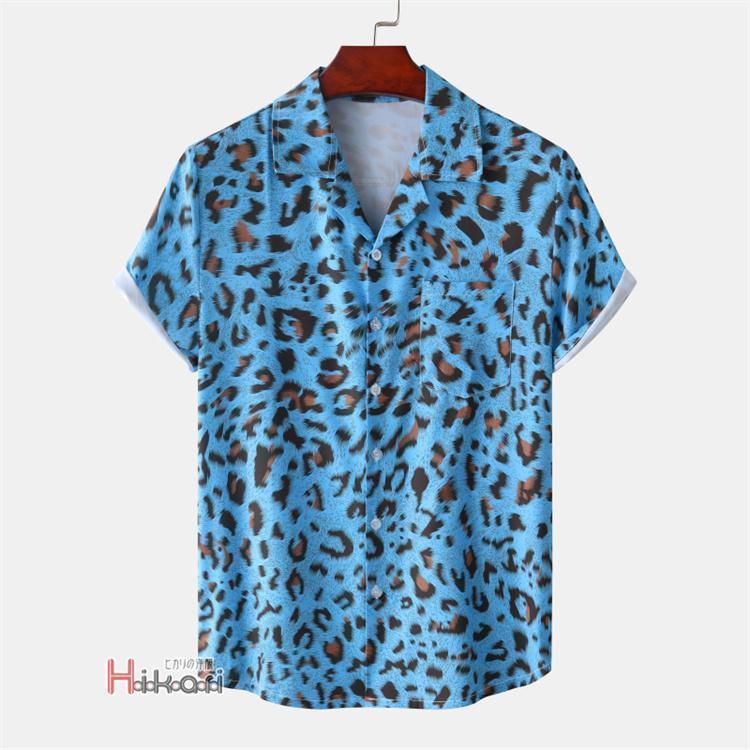 たまを『ヒョウ柄 半袖シャツ』 たまを『ヒョウ柄 半袖シャツ』 ヒョウ柄 メンズ シャツ 半袖