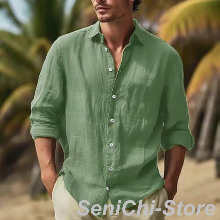 リネン シャツ メンズ 麻 麻シャツ リネンシャツ カジュアルシャツ 綿