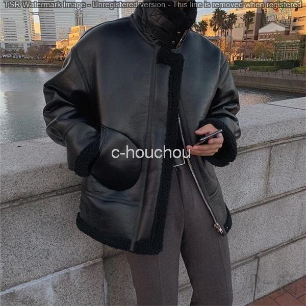 ムートンコート ボアジャケット メンズ 毛皮コート フード付き 防風