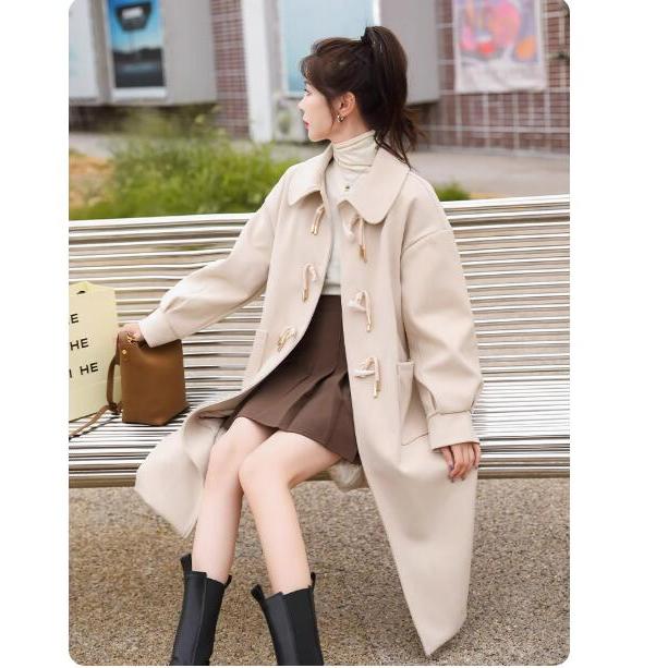 ダッフルコート厚手裏地綿秋冬チェスターコート森ガール通学コート