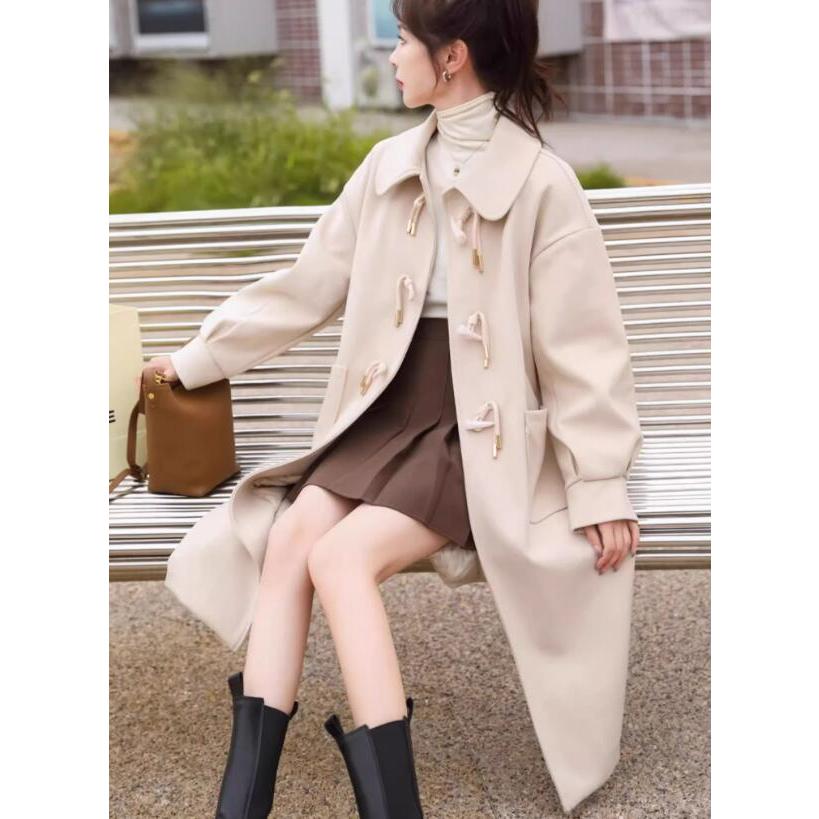 ダッフルコート厚手裏地綿秋冬チェスターコート森ガール通学コート