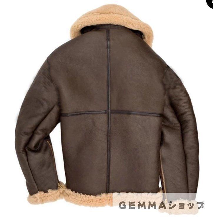 ムートンコート メンズコート PU革 裏起毛 裏ボア ボアジャケット