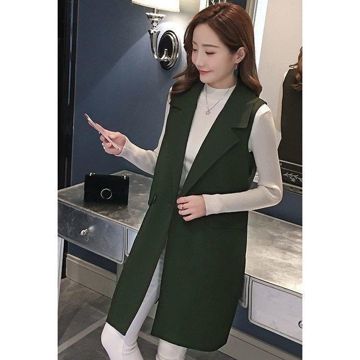 ロング ジレ コート ジレンチ レディース ノースリーブジャケット