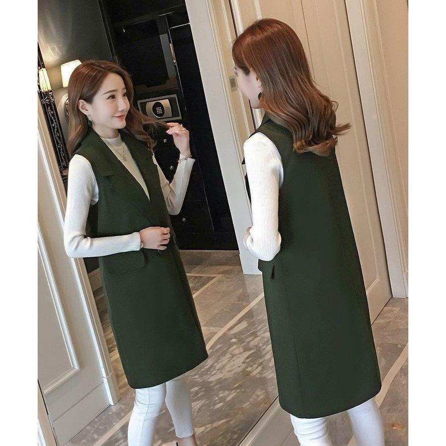 ロング ジレ コート ジレンチ レディース ノースリーブジャケット