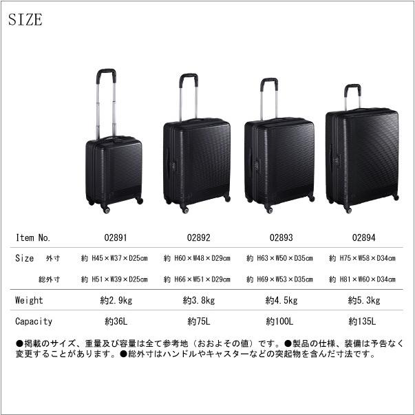 スーツケース ACE エース 日本製 100L キャリーケース 10泊程度用 4輪 