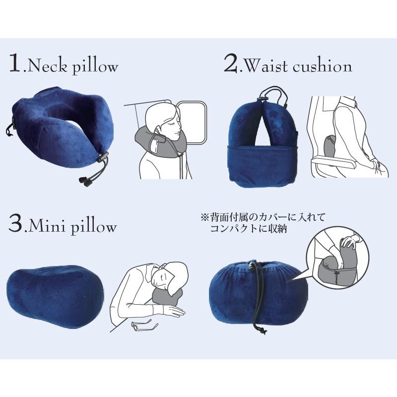 CONCISE スリーピーピロー マルチ トラベルピロー ネックピロー 低反発