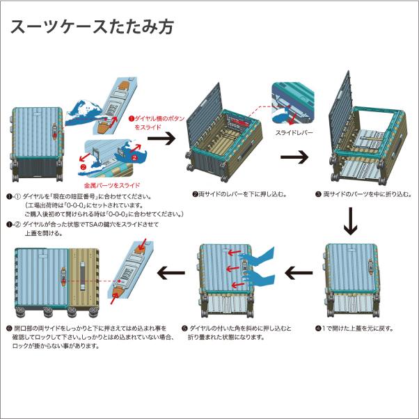 &FLAT アンドフラット 世界最薄 折りたたみキャリーケース FL14-4-00001 スーツケース 機内持込　35L｜tabigoods｜10