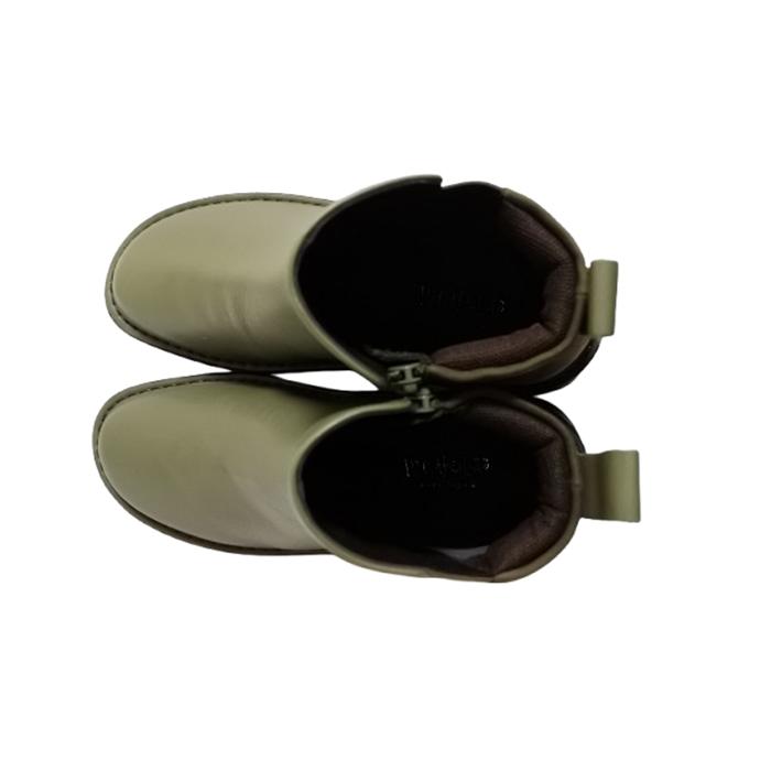 インコルジェ 7128 モスグリーンコンビ バイカラーショートブーツ 送料