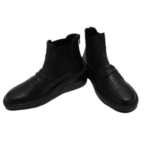 インコルジェ 8438 ブラック 本革カジュアルサイドゴアブーツ 送料無料