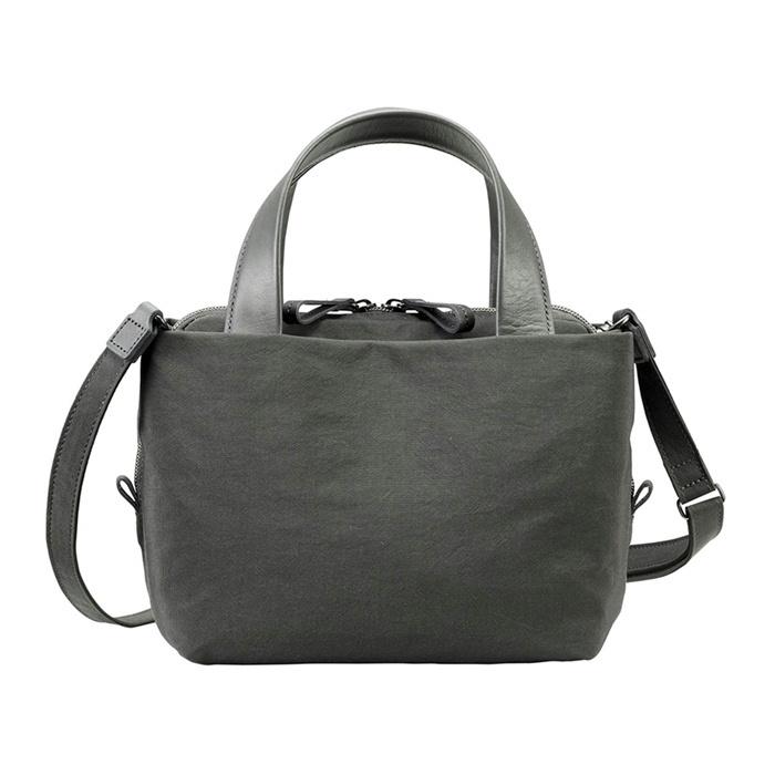 豊岡鞄 グレー TUTUMU tre tote ショルダーバッグ ナイロン
