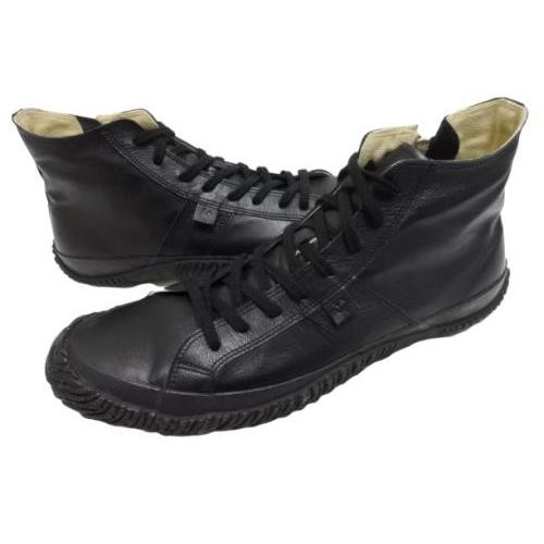 美品spingleファスナー付きカンガルーレザーハイカットSP-443black SPINGLE SP443 ブラック カンガルーレザーハイカットスニーカー