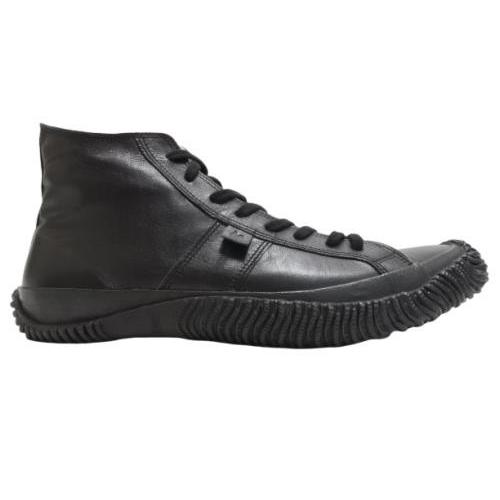 美品spingleファスナー付きカンガルーレザーハイカットSP-443black SPINGLE SP443 ブラック カンガルーレザーハイカットスニーカー