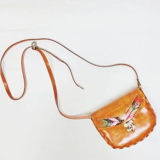 70s ビンテージ ヒッピー パッチワーク レザー ショルダーバッグ 1970s 70s ビンテージ ヒッピー パッチワーク レザー ショルダーバッグ