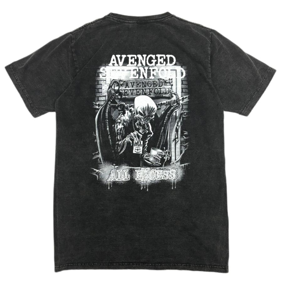 00s y2k アベンジドセブンフォールド Tシャツ Мサイズ 黒 アヴェンジドセブンフォールド Avenged Sevenfold ロックTシャツ