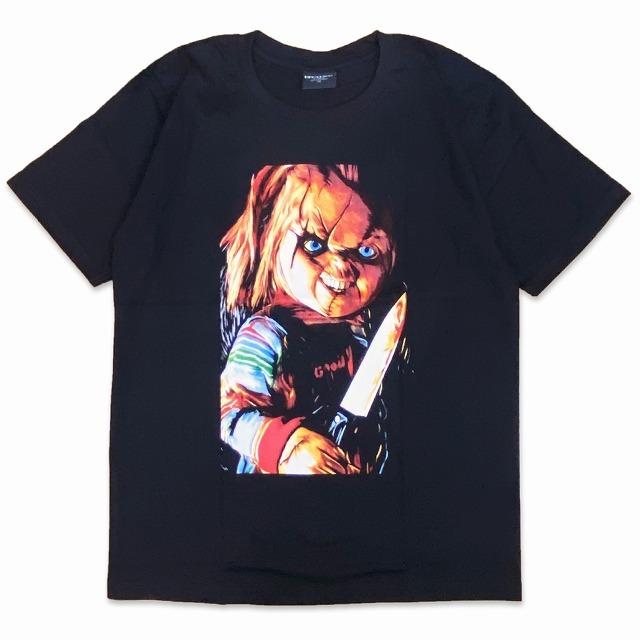映画 Tシャツ チャッキー チャイルドプレイ 半袖 メンズ レディース 黒