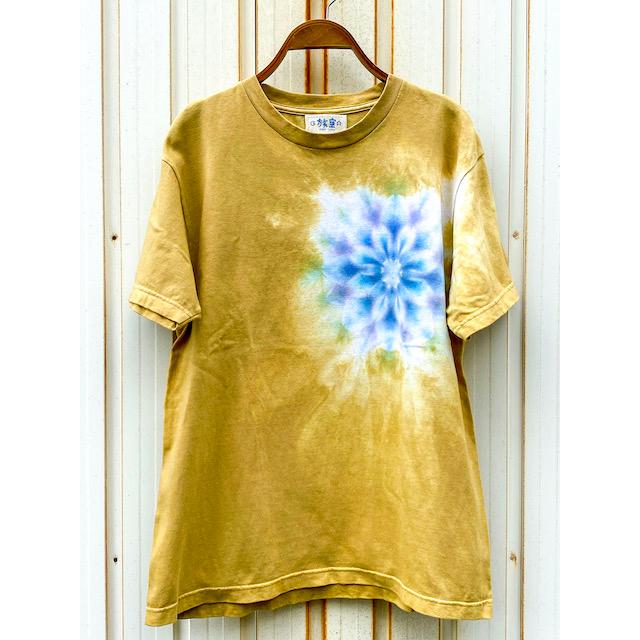 Hippies Dye☆Ｔシャツ Mサイズ タイダイ曼荼羅☆ マスタード｜tabisora