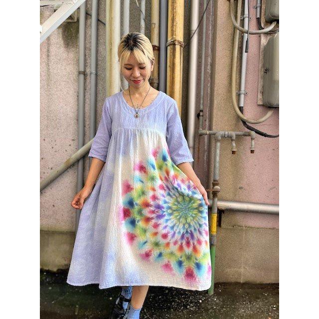 タイダイ染め 曼荼羅 ロングワンピース 優しいラベンダーに華やかな大曼荼羅 Hippies Dye最新作 優しいラベンダーに華やかな大曼荼羅 ワンピース チュニック Hd16 57 Tabisora Shop 旅空 Foolsgold Web アウトレットファッション の