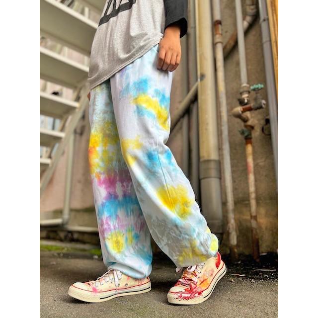 新品】Tie-Dye Pattern Sweat Pants L
