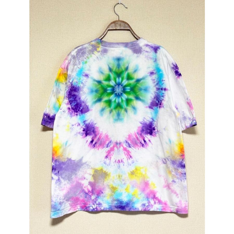 タイダイ染め ビッグシルエット Tシャツ Sサイズ 曼荼羅 カラフル ムラ