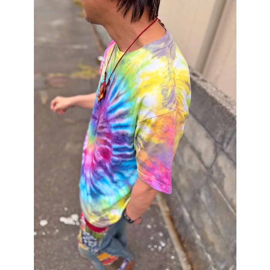 カラフルタイダイ タイダイ Tシャツ XLサイズ カラフル スパイラル Hippies Dye : 旅空