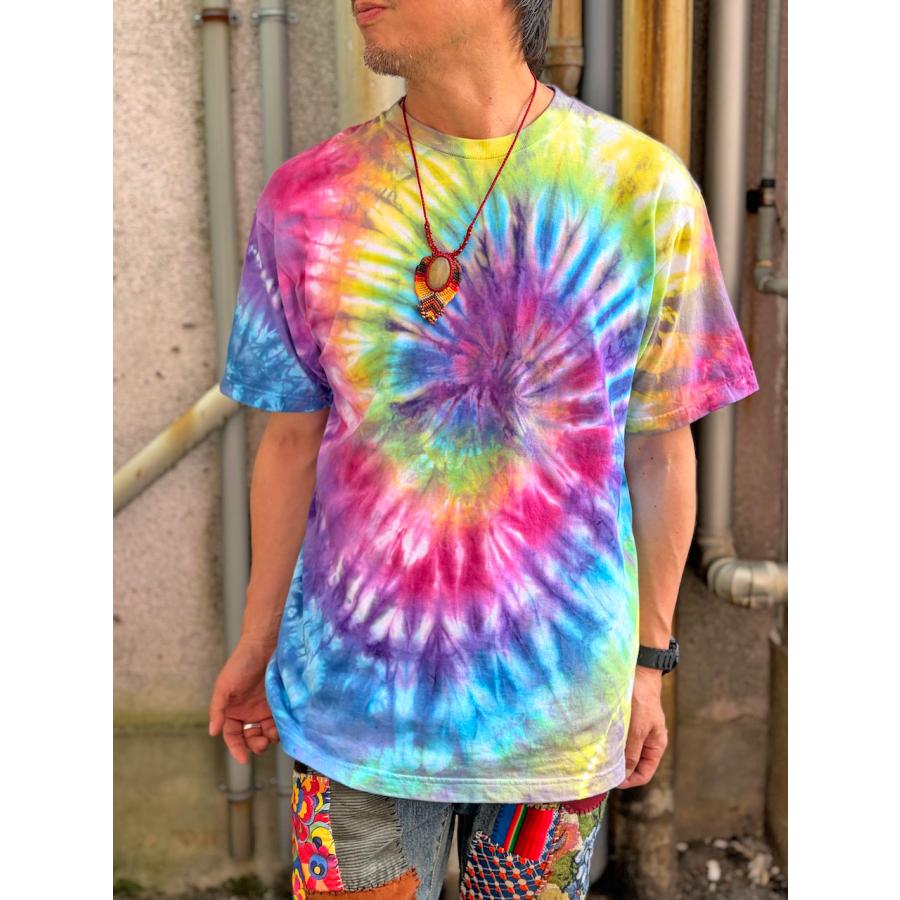 タイダイ Tシャツ XLサイズ カラフル スパイラル Hippies Dye : 旅空