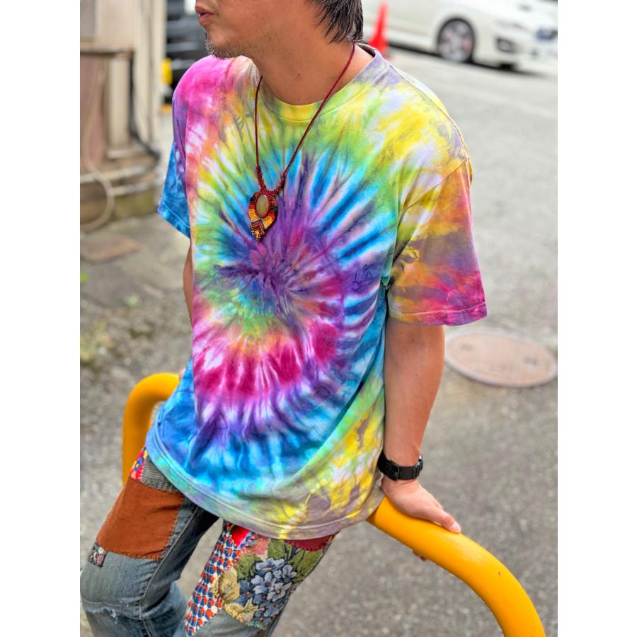 タイダイ Tシャツ XLサイズ カラフル スパイラル Hippies Dye : 旅空