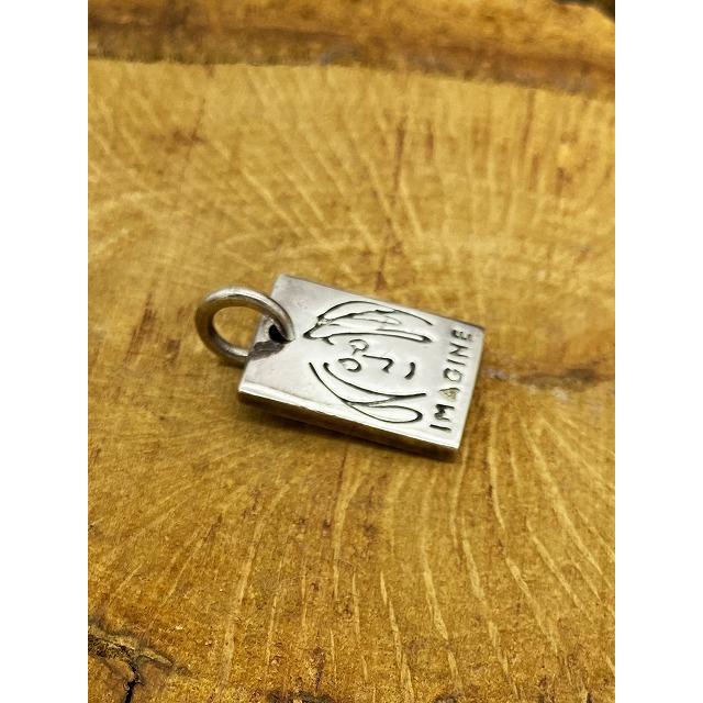 送料無料!!シルバーアクセサリー ペンダントトップ プレート ジョン