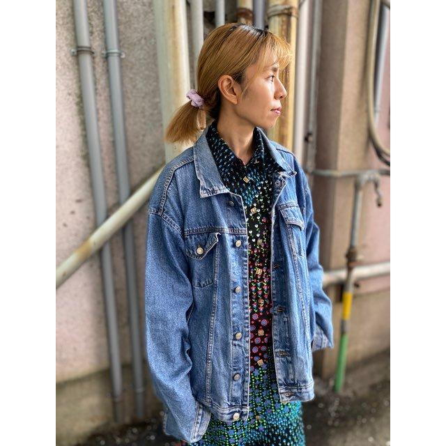 ペイントデニムジャケット 手描き ワッペン パッチワーク シド