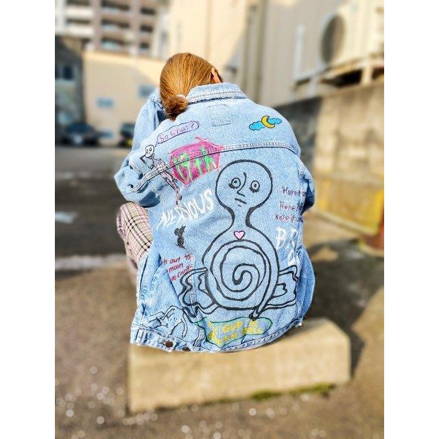 ペイントデニムジャケット 手描き 19th Nervous Breakdown : 旅空