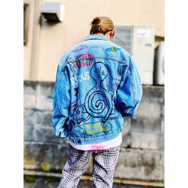 ペイントデニムジャケット 手描き 19th Nervous Breakdown : 旅