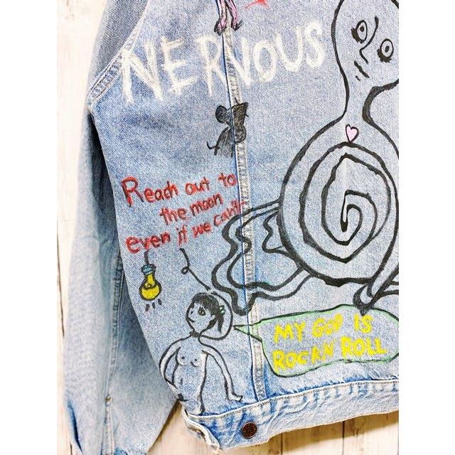 ペイントデニムジャケット 手描き 19th Nervous Breakdown : 旅空