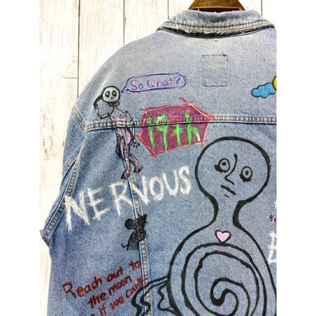 ペイントデニムジャケット 手描き 19th Nervous Breakdown : 旅
