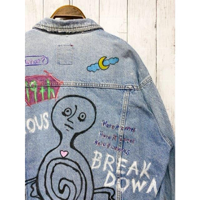 ペイントデニムジャケット 手描き 19th Nervous Breakdown : 旅空