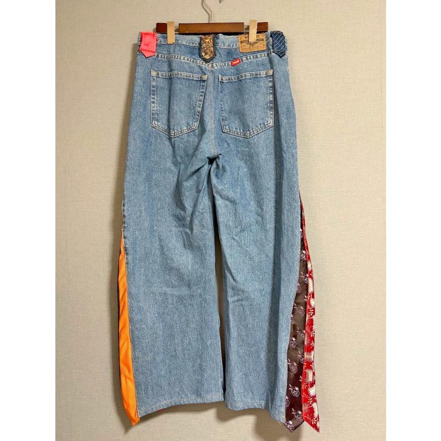 リメイクヒッピーデニム ネクタイ パッチワーク メンズ レディース