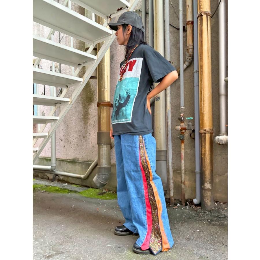 リメイクヒッピーデニム ネクタイ パッチワーク メンズ レディース