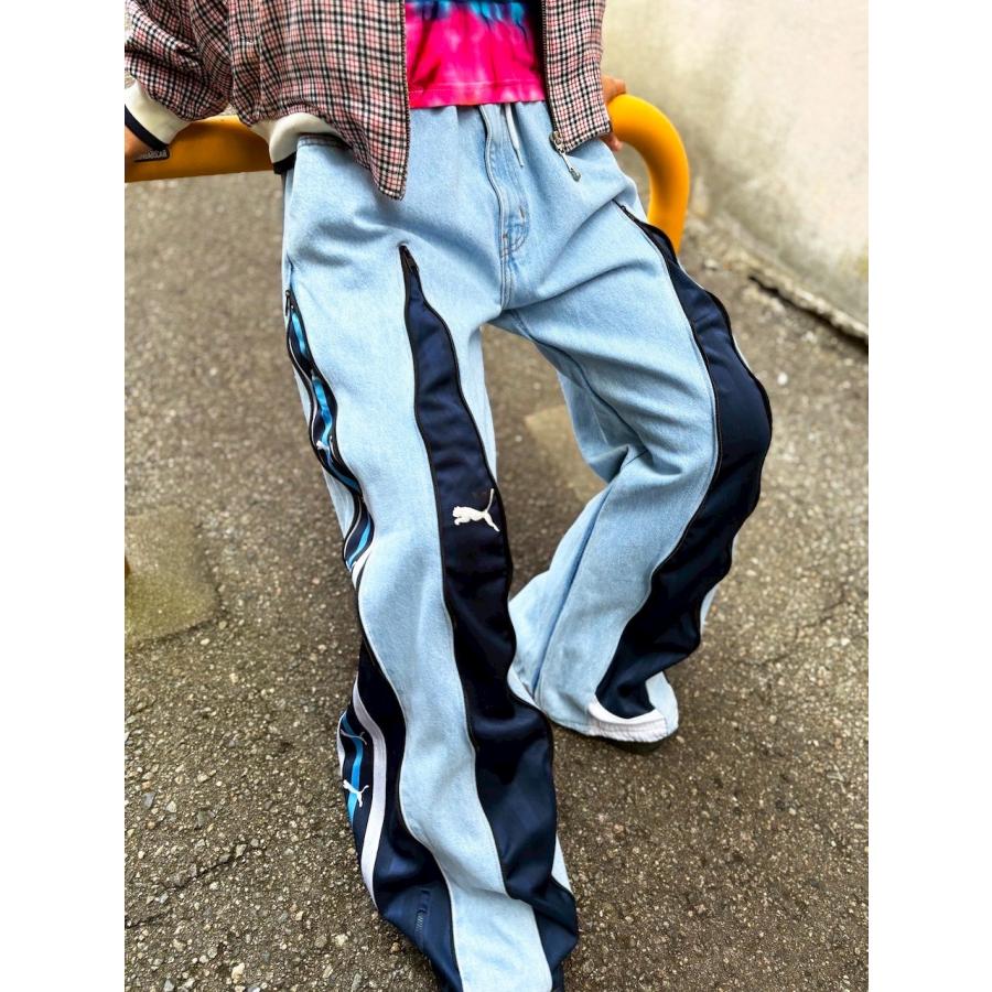 リメイクデニムパンツ ジャージ ROLLOVER : 旅空 tabisora foolsgold