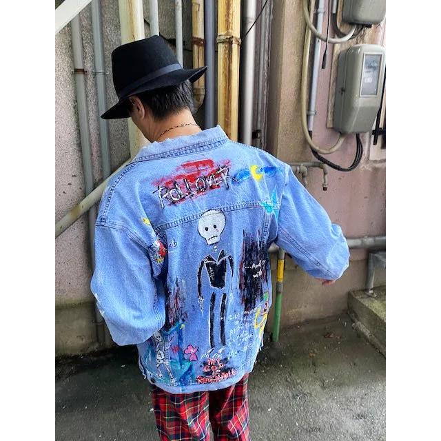 ROLLOVER リメイクデニムジャケット ペイント : 旅空 tabisora