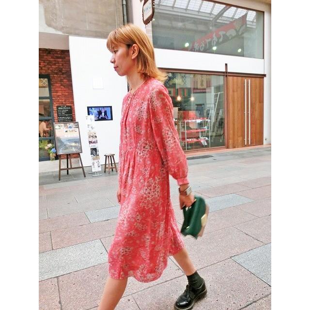 ワンピース レディース レトロ 古着 長袖 きれいめ 花柄 ピンク コーラルピンク Usd1 68 旅空 Tabisora Foolsgold Web Shop 通販 Yahoo ショッピング