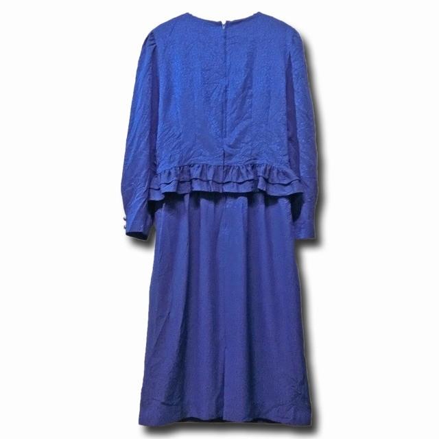 ワンピース レディース レトロ 古着 ヒッピー 60年代 70年代 セットアップ風 白襟 レース フリル レトロボタン ブルー Usd2 23 旅空 Tabisora Foolsgold Web Shop 通販 Yahoo ショッピング