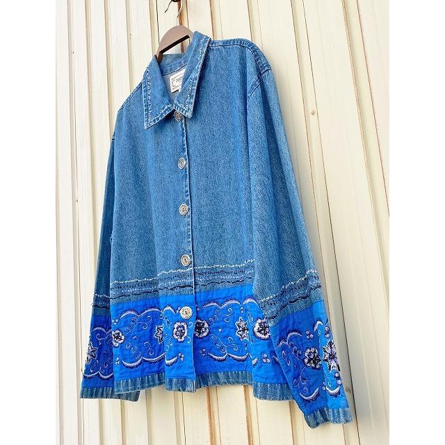 オレンジ！不規則重ねスカート☆レトロシャツ×デニム☆古着リメイク フリンジデニムSK|RETRO GIRL | RETRO GIRL ONLINE STORE レトロ