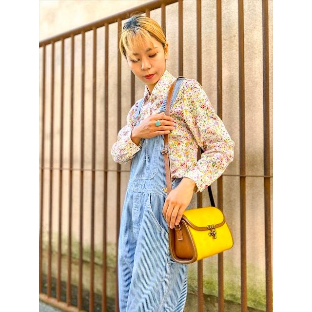 レトロ 古着 レディース シャツ ブラウス 60年代 70年代 長袖 花柄