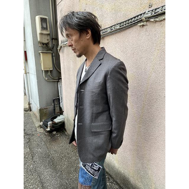 【TAKATO着用】　古着　グレーテーラード　Lord West 異素材 KNOTT（ノット）テーラードジャケット グレー サイズ:0(XS位) メンズ