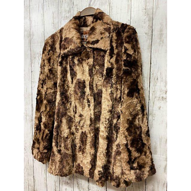 ファーコート フェイクファー ショート丈 古着 ジャケット レディース